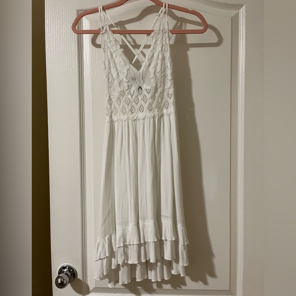 White Flowy Dress